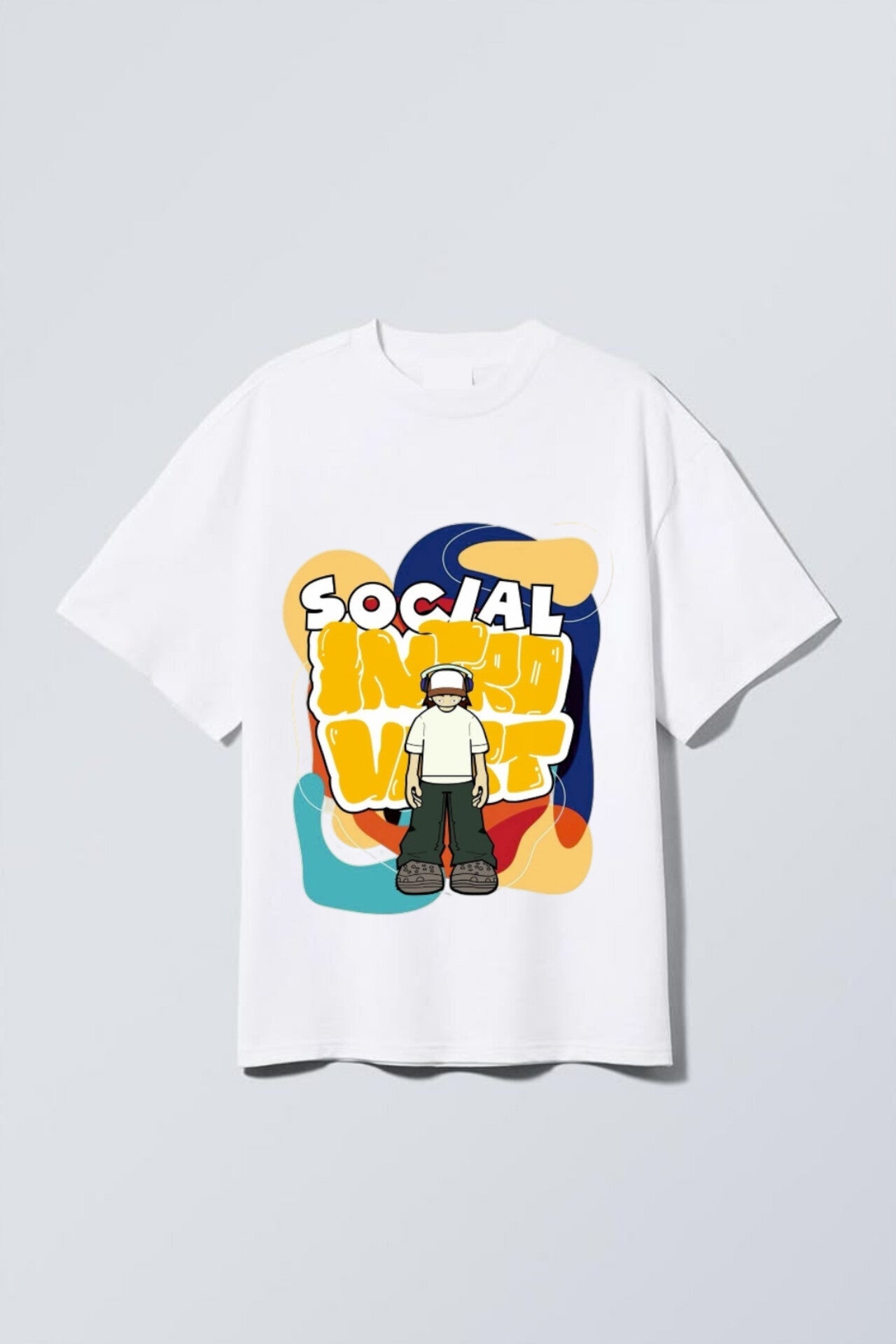 "Social Introvert" Loose Fit Graphic T-Shirt