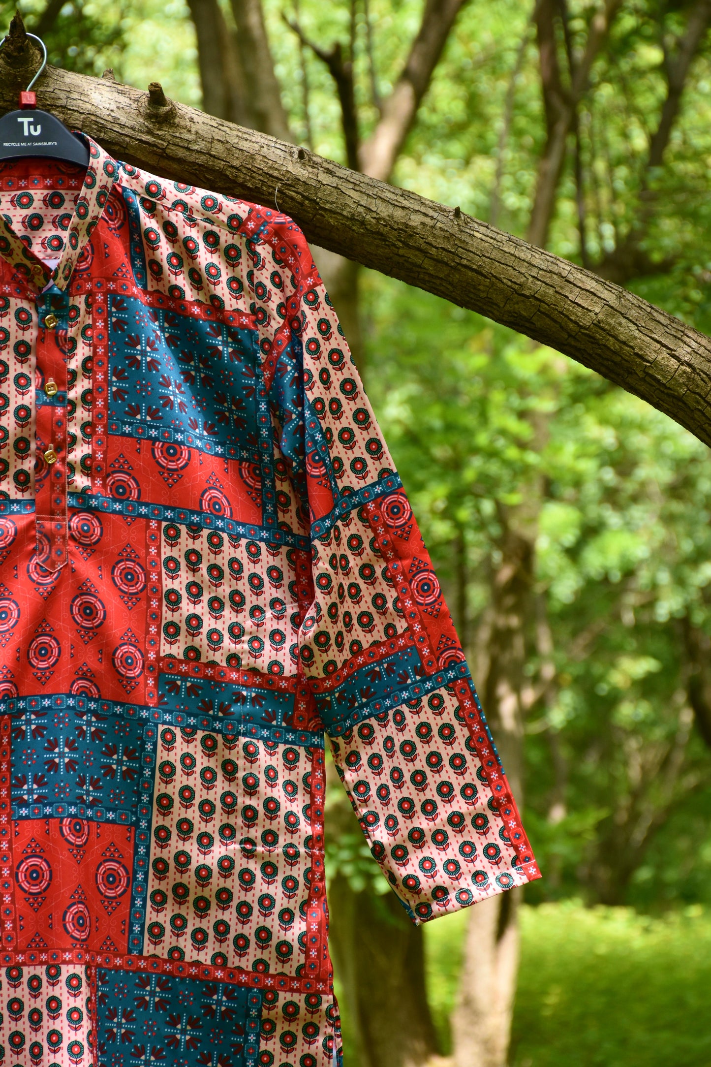 Bandhani Block Kurta