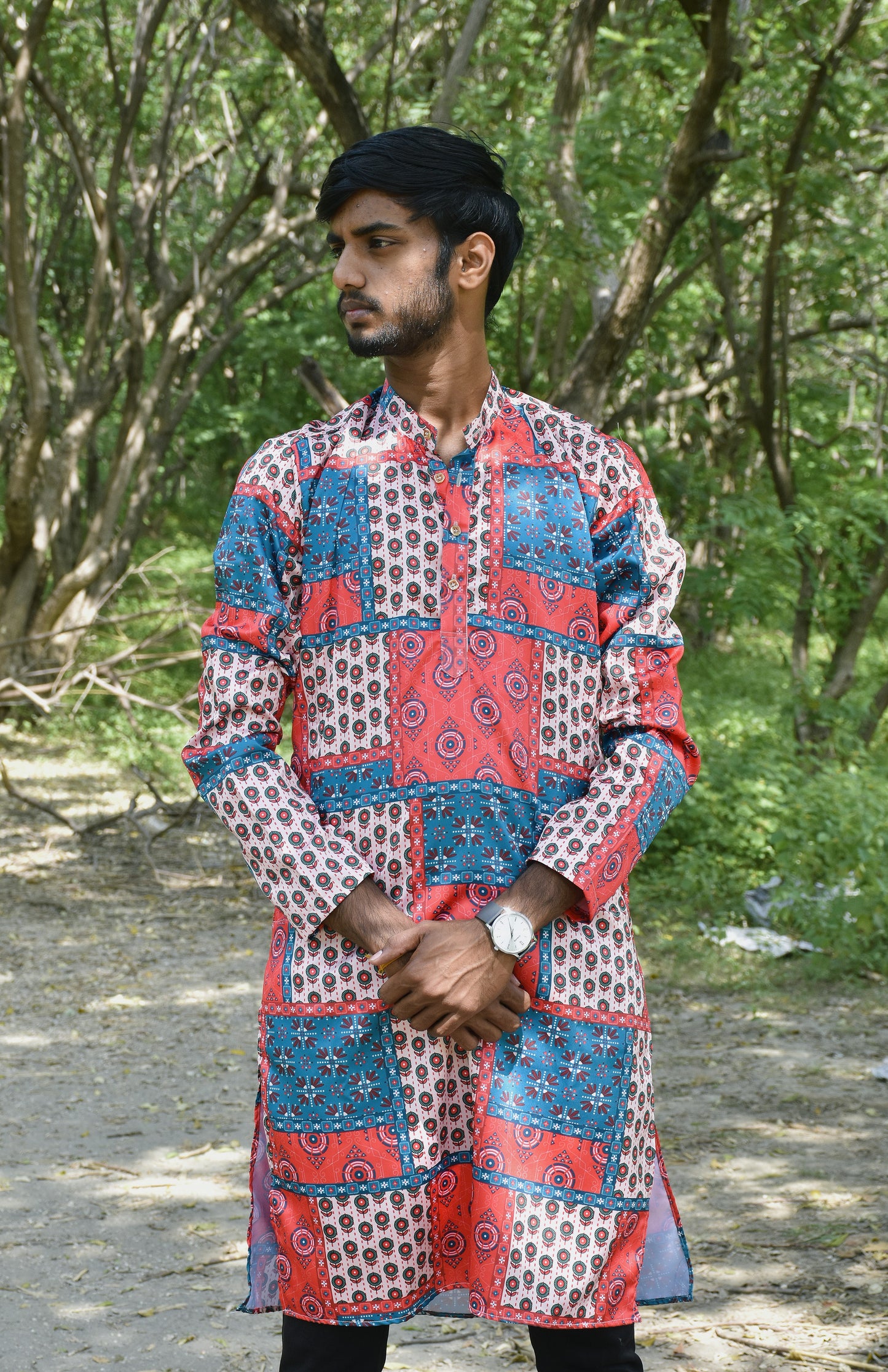 Bandhani Block Kurta