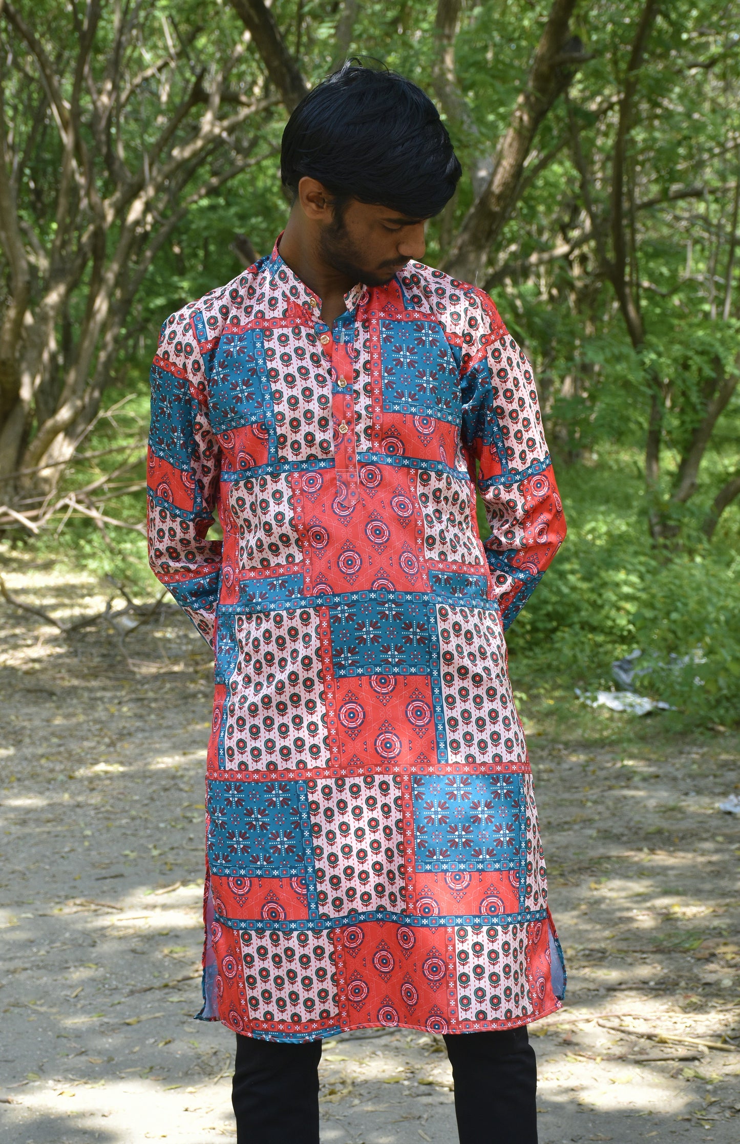 Bandhani Block Kurta