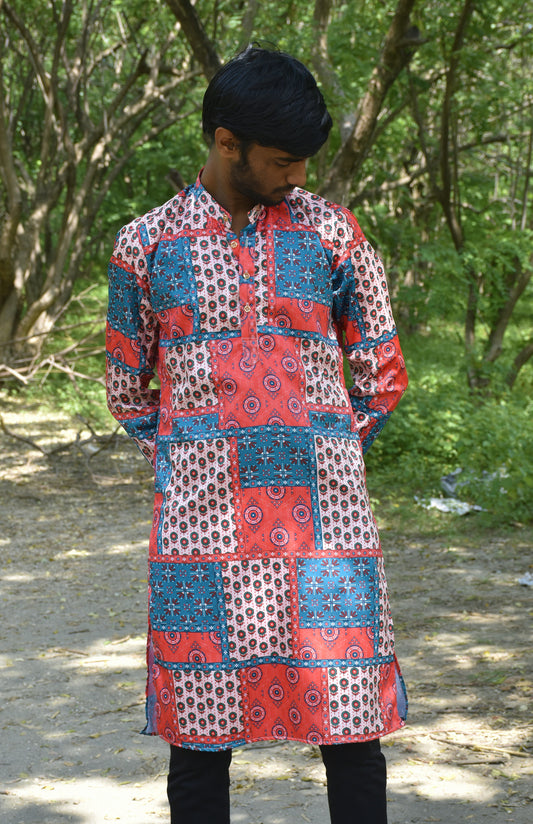 Bandhani Block Kurta