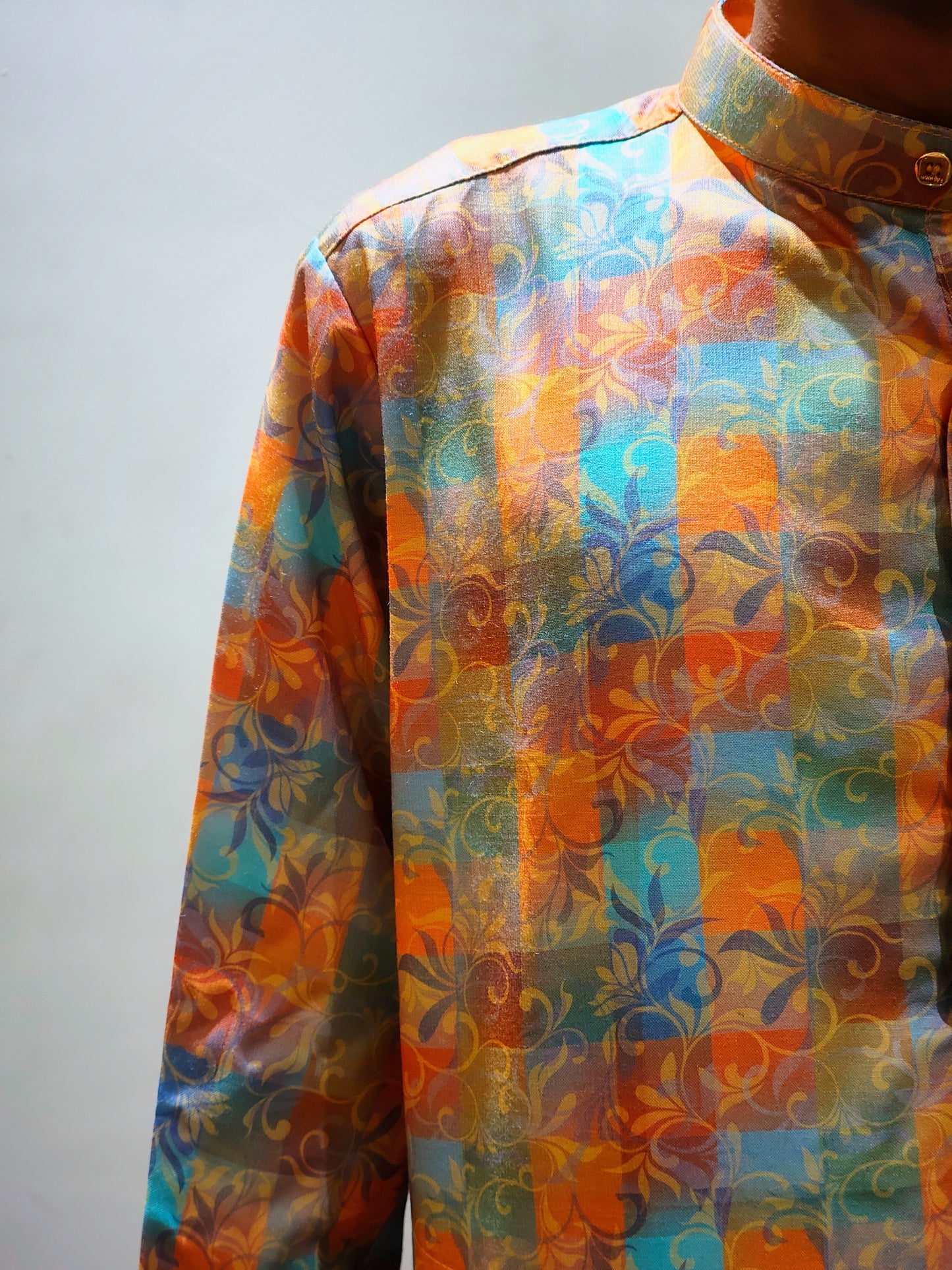 Vibrant Bloom Wrinkle-Free Kurta