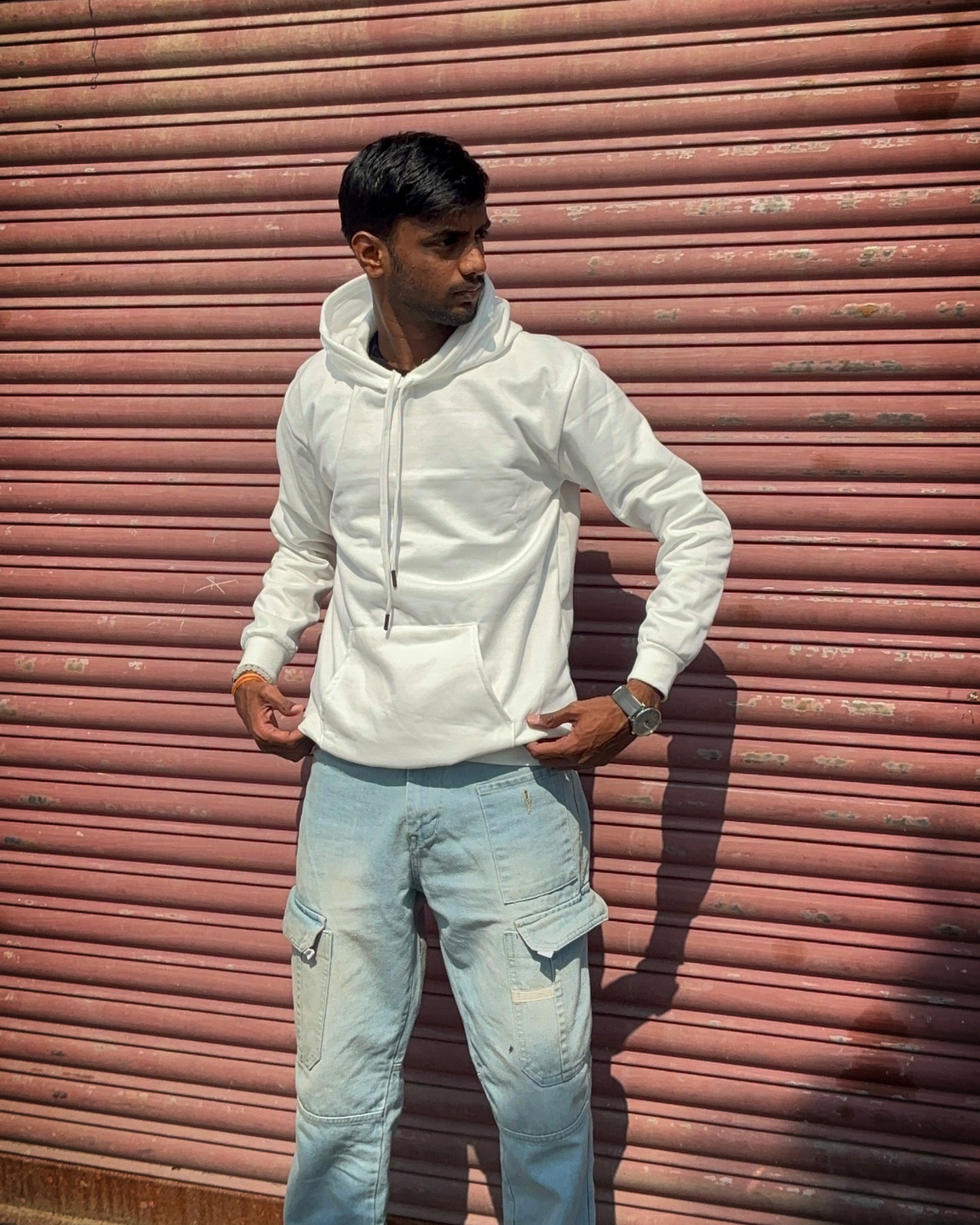 Classic White Essential Hoodie