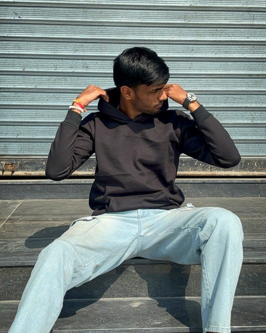 Black Classic Essential Hoodie